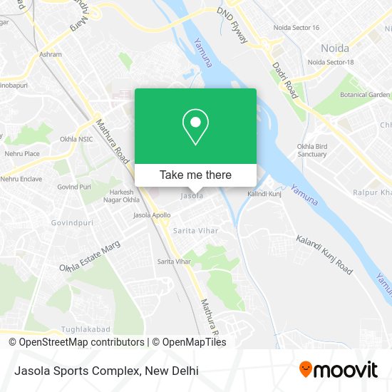 How to get to Jasola Sports Complex in Delhi by Bus or Metro?