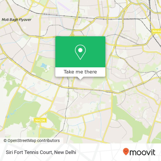 Siri Fort Tennis Court map