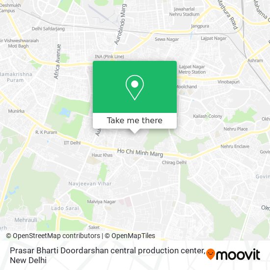 Prasar Bharti Doordarshan central production center map