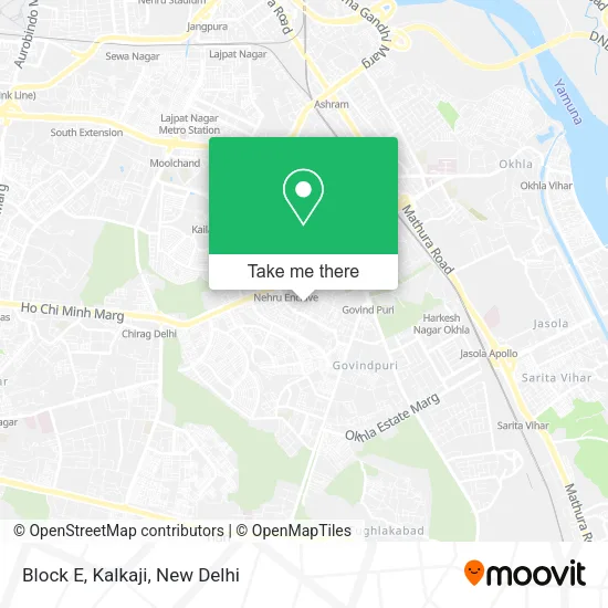 Block E, Kalkaji map