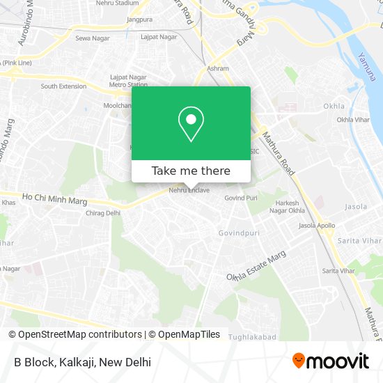 B Block, Kalkaji map