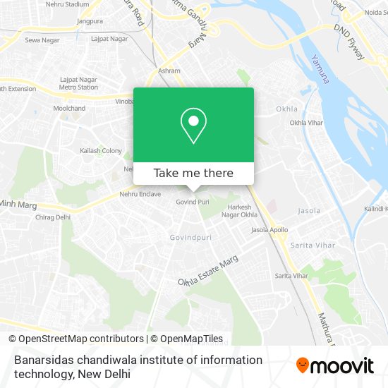 Banarsidas chandiwala institute of information technology map