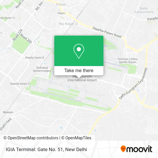 IGIA Terminal: Gate No. 51 map