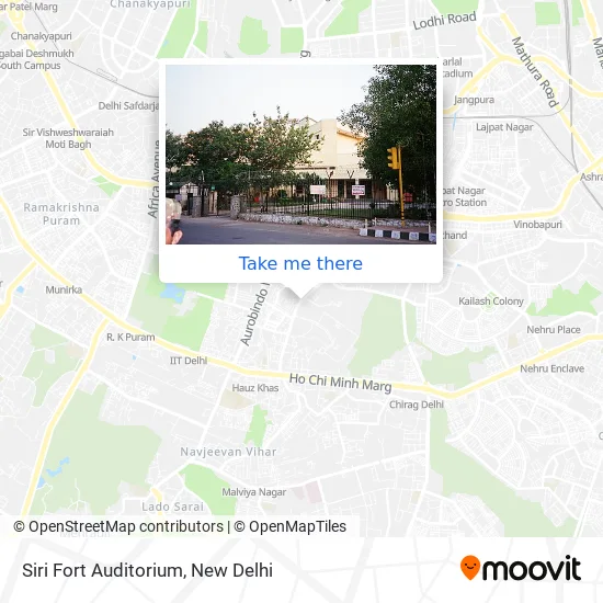 Siri Fort Auditorium map