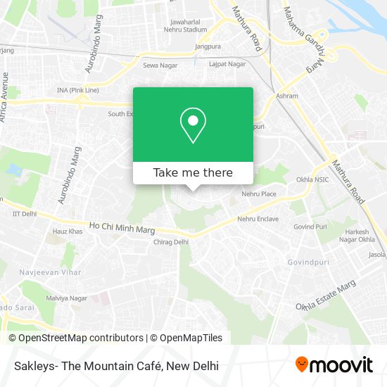 Sakleys- The Mountain Café map