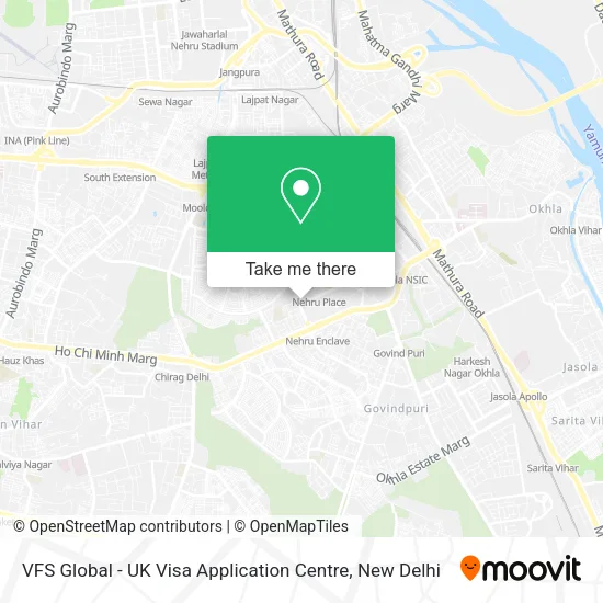 VFS Global - UK Visa Application Centre map