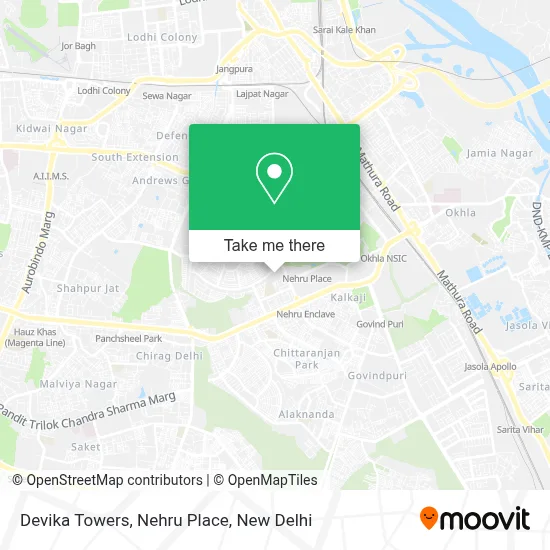 Devika Towers, Nehru Place map
