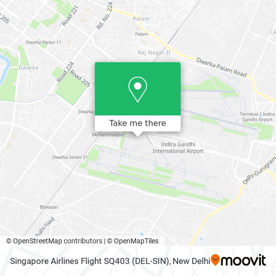 Singapore Airlines Flight SQ403 (DEL-SIN) map