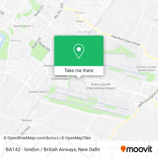 BA142 - london / British Airways map