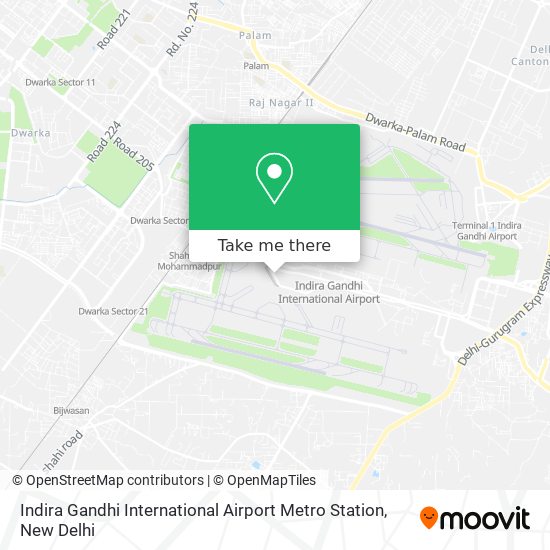 Indira Gandhi International Airport Metro Station map