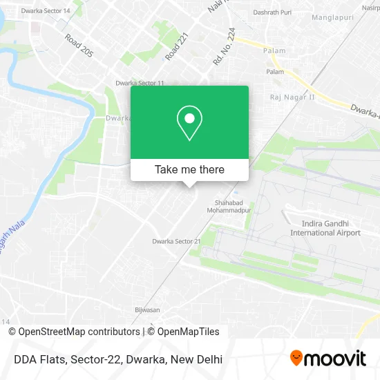 DDA Flats, Sector-22, Dwarka map