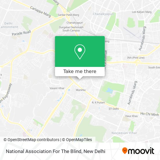 National Association For The Blind map