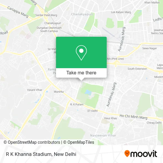 R K Khanna Stadium map
