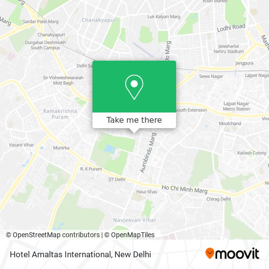 Hotel Amaltas International map