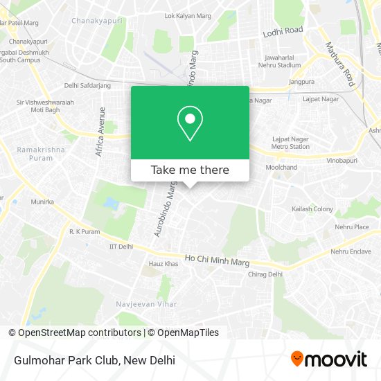 Gulmohar Park Club map