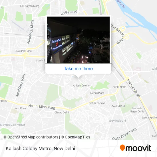 Kailash Colony Metro map