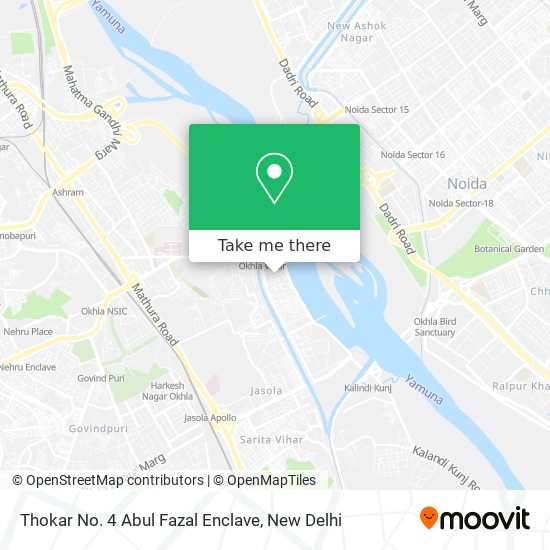Thokar No. 4 Abul Fazal Enclave map