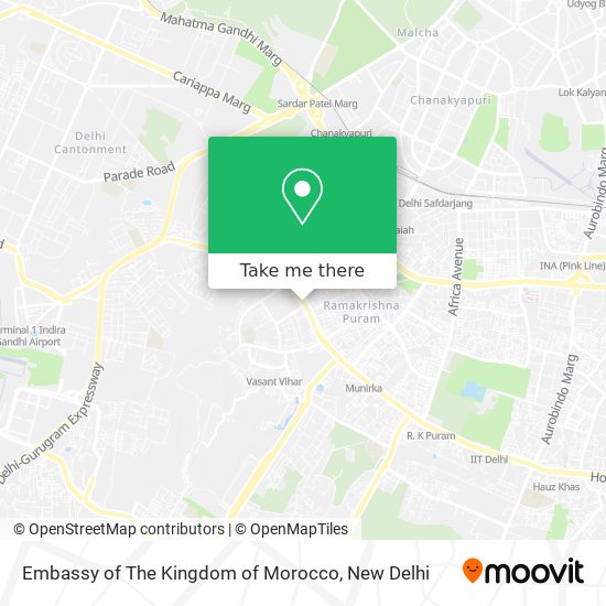 Embassy of The Kingdom of Morocco map