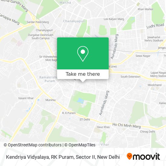 Kendriya Vidyalaya, RK Puram, Sector II map