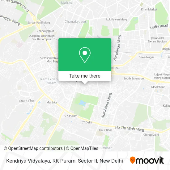 Kendriya Vidyalaya, RK Puram, Sector II map