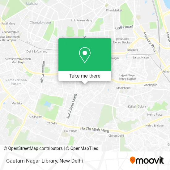 Gautam Nagar Library map