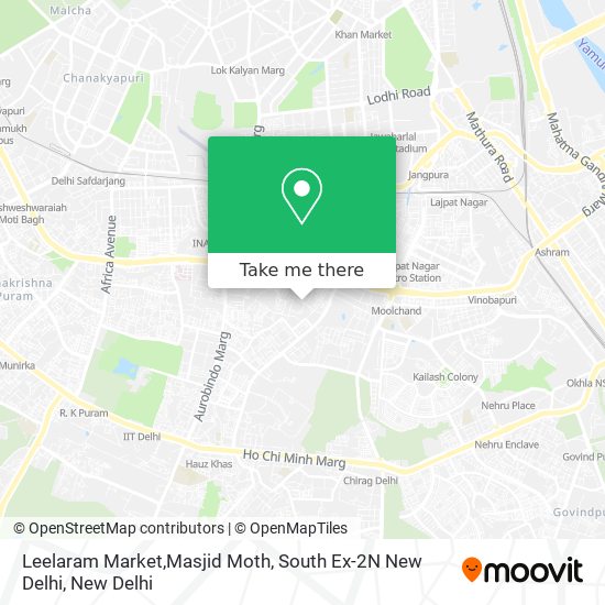 Leelaram Market,Masjid Moth, South Ex-2N New Delhi map