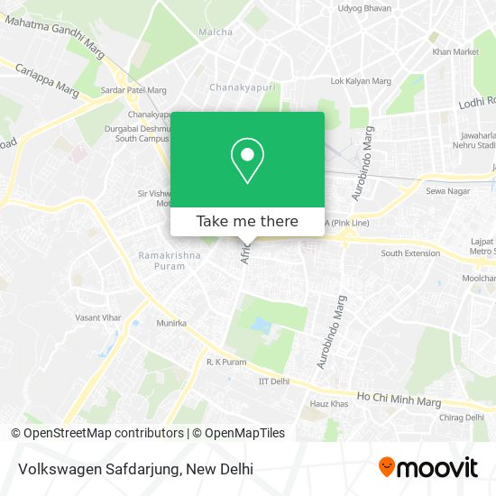 Volkswagen Safdarjung map