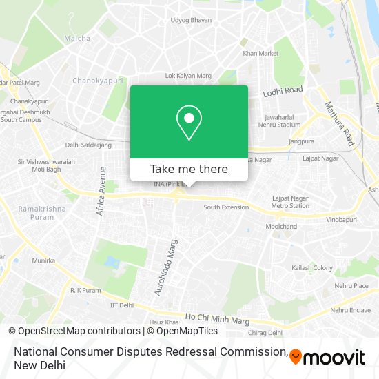 National Consumer Disputes Redressal Commission map