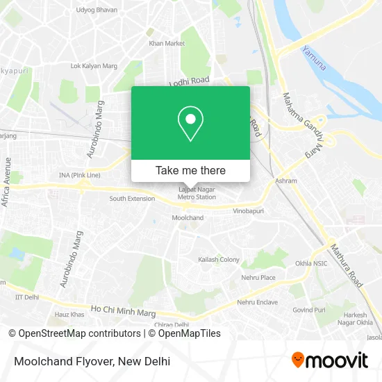 Moolchand Flyover map