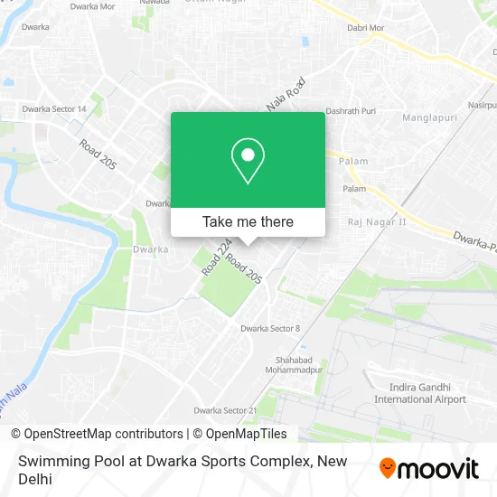 Swimming Pool at Dwarka Sports Complex map