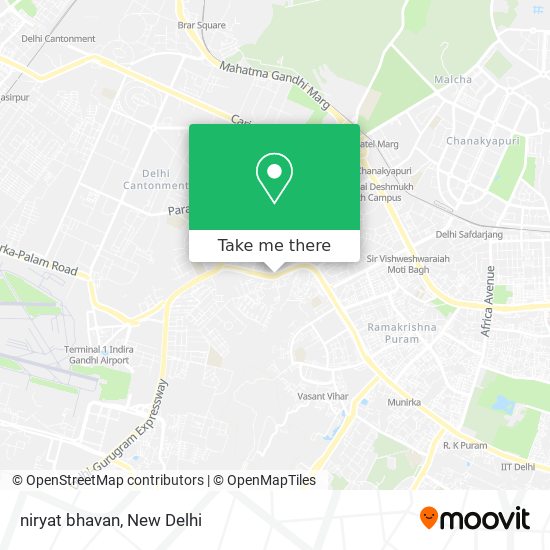 niryat bhavan map