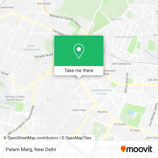Palam Marg map