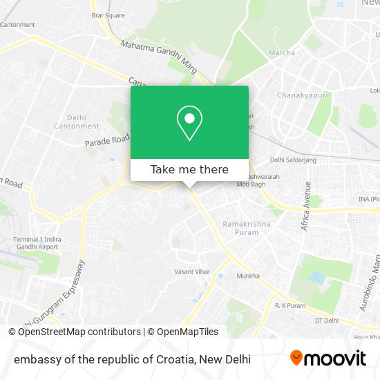embassy of the republic of Croatia map