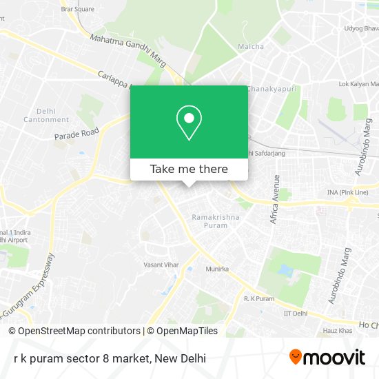 r k puram sector 8 market map