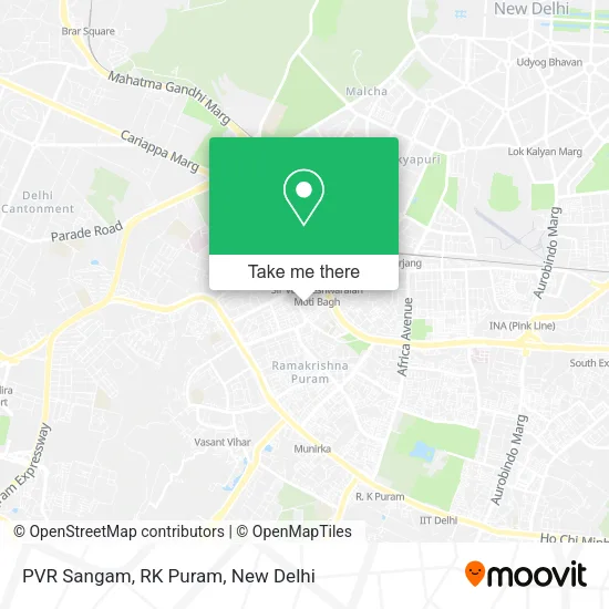 PVR Sangam, RK Puram map