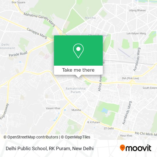 Delhi Public School, RK Puram map