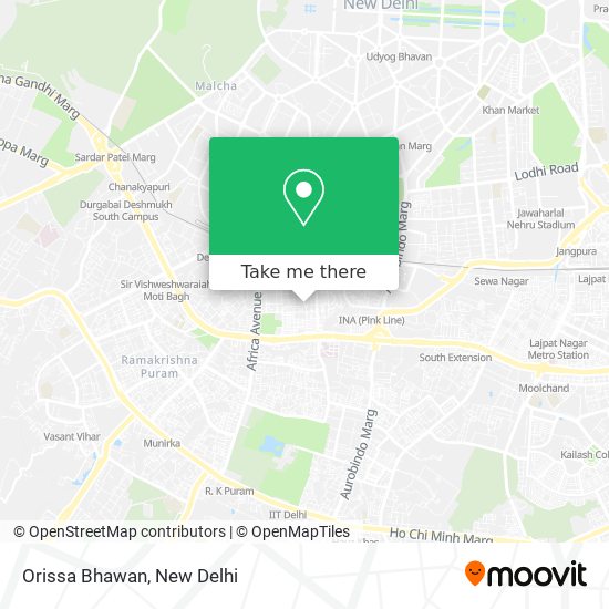 Orissa Bhawan map