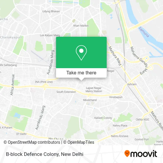 B-block Defence Colony map