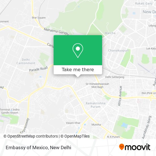 Embassy of Mexico map