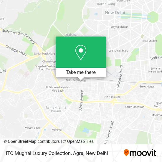 ITC Mughal Luxury Collection, Agra map