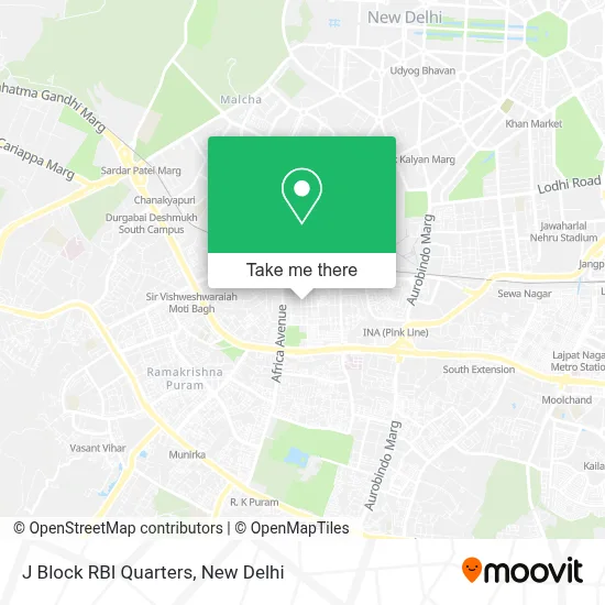 J Block RBI Quarters map