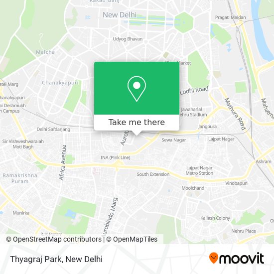 Thyagraj Park map