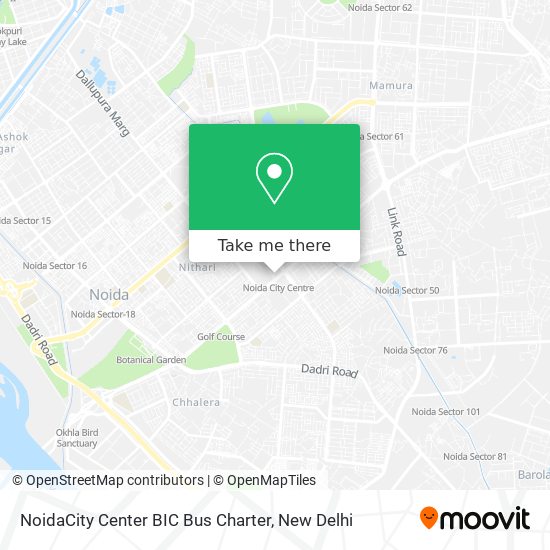 NoidaCity Center BIC Bus Charter map