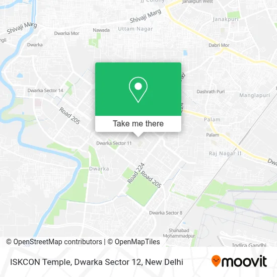 Iskcon Temple, Dwarka Sec 12 map