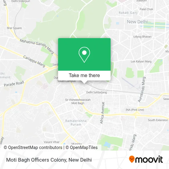 Moti Bagh Officers Colony map