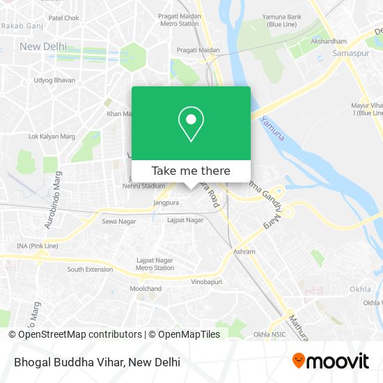 Bhogal Buddha Vihar map