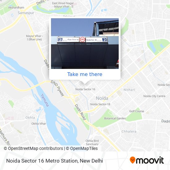Noida Sector 16 Metro Station map