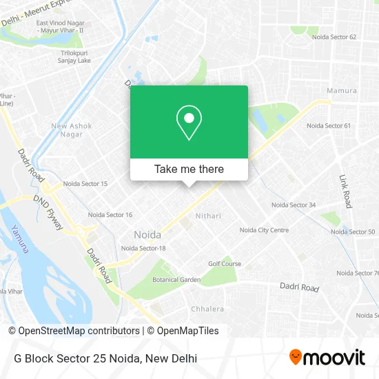 G Block Sector 25 Noida map