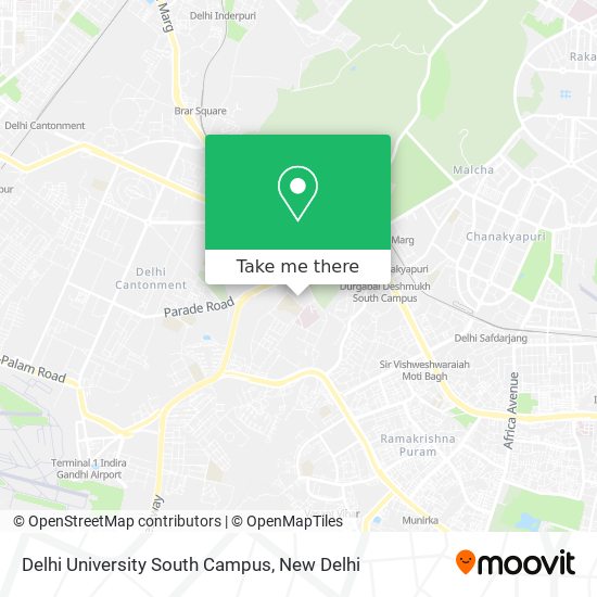 Delhi University South Campus map