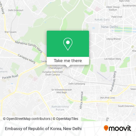 Embassy of Republic of Korea map